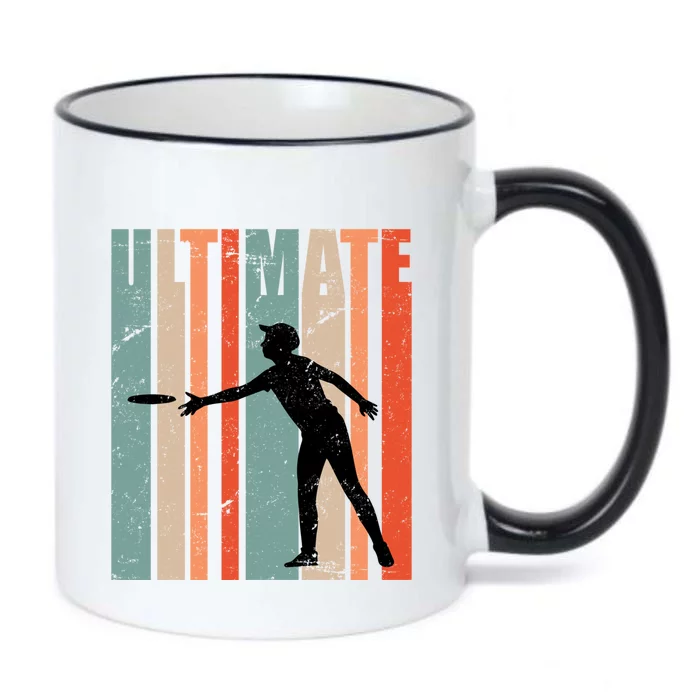 Retro Ultimate Frisbee Gift Black Color Changing Mug