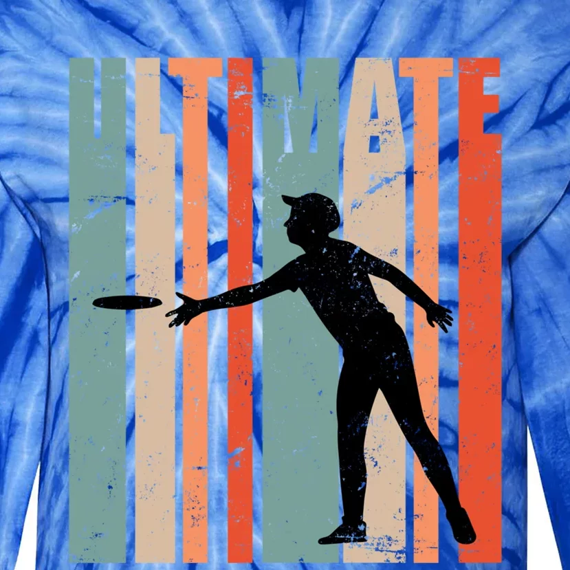 Retro Ultimate Frisbee Gift Tie-Dye Long Sleeve Shirt