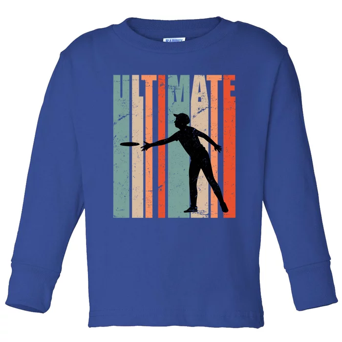 Retro Ultimate Frisbee Gift Toddler Long Sleeve Shirt