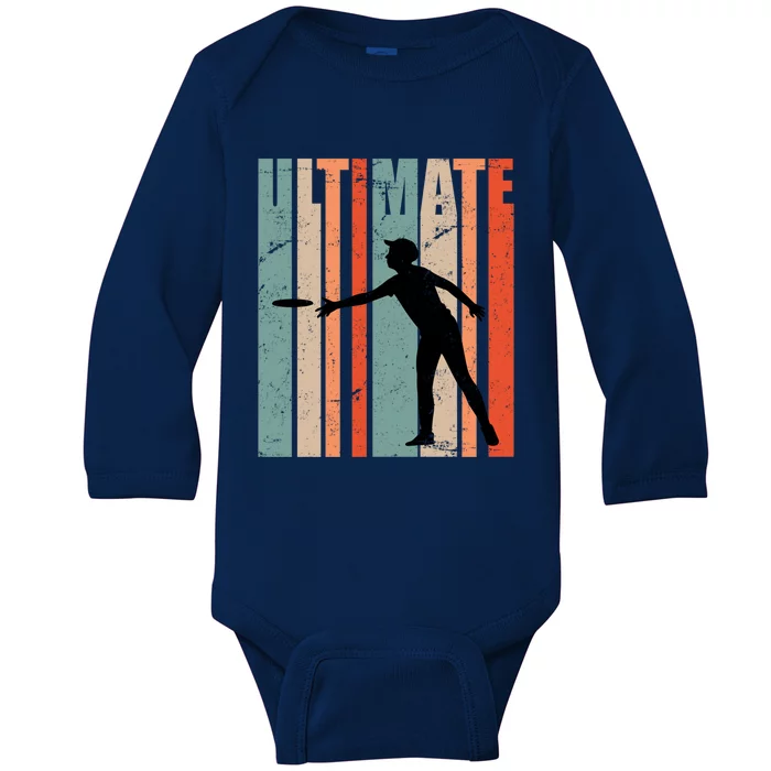 Retro Ultimate Frisbee Gift Baby Long Sleeve Bodysuit