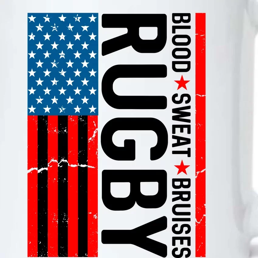 Rugby USA Flag Blood Sweat Bruises Black Color Changing Mug