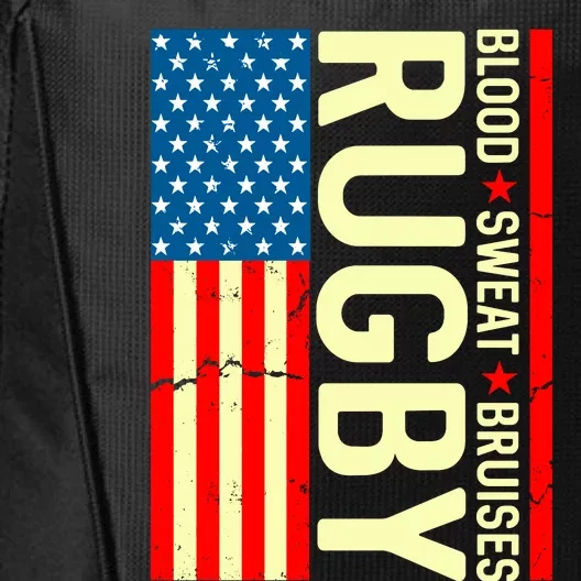 Rugby USA Flag Blood Sweat Bruises City Backpack