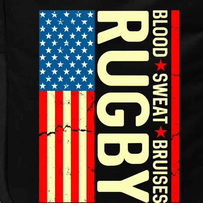 Rugby USA Flag Blood Sweat Bruises Impact Tech Backpack