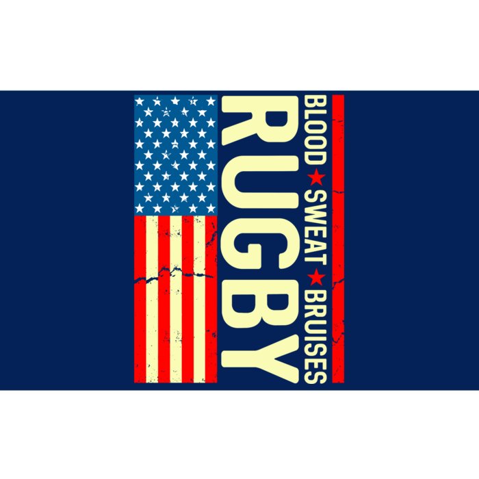 Rugby USA Flag Blood Sweat Bruises Bumper Sticker