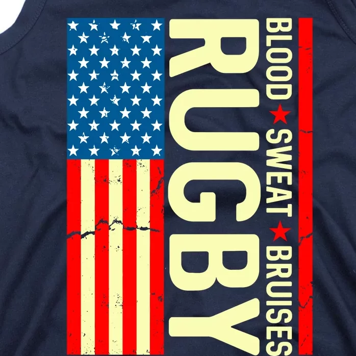 Rugby USA Flag Blood Sweat Bruises Tank Top