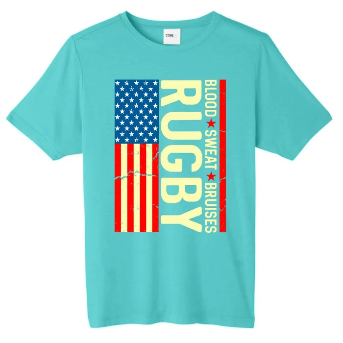 Rugby USA Flag Blood Sweat Bruises ChromaSoft Performance T-Shirt