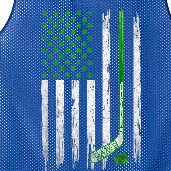 Retro Usa Flag Hockey Shamrock Sports St Patrick's Day Cute Gift Mesh Reversible Basketball Jersey Tank