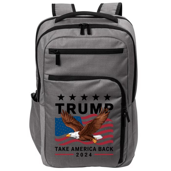 Retro Us Flag Trump Take America Back Impact Tech Backpack