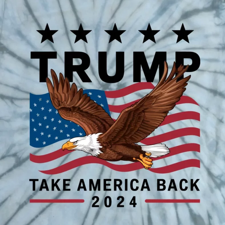 Retro Us Flag Trump Take America Back Tie-Dye T-Shirt