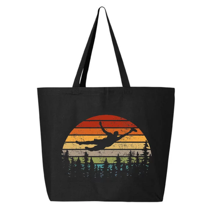 Retro Ultimate Frisbee Player Vintage Flying Disc 25L Jumbo Tote