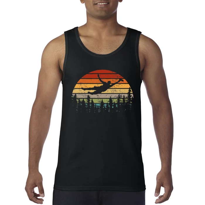 Retro Ultimate Frisbee Player Vintage Flying Disc Tank Top