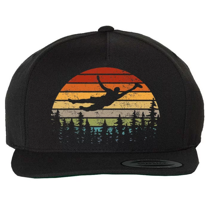 Retro Ultimate Frisbee Player Vintage Flying Disc Wool Snapback Cap