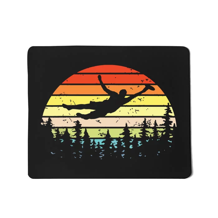 Retro Ultimate Frisbee Player Vintage Flying Disc Mousepad