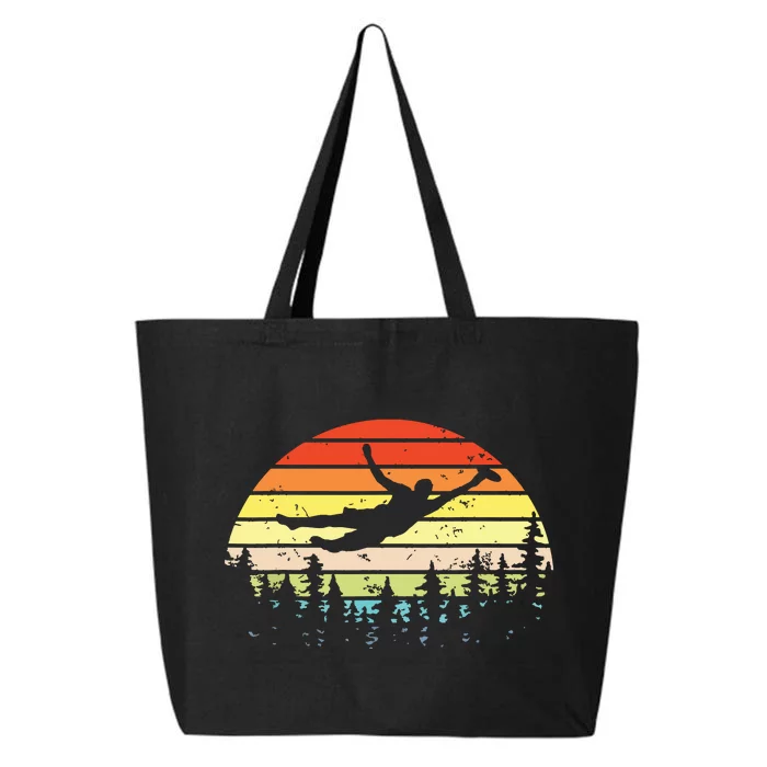 Retro Ultimate Frisbee Player Vintage Flying Disc 25L Jumbo Tote