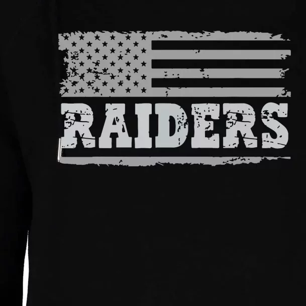 Raiders Us Flag Womens Funnel Neck Pullover Hood