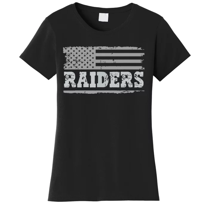 Raiders Us Flag Women's T-Shirt