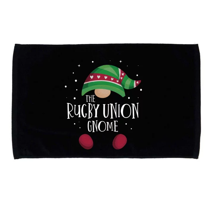 Rugby Union Gnome Family Matching Christmas Pajamas Gift Microfiber Hand Towel