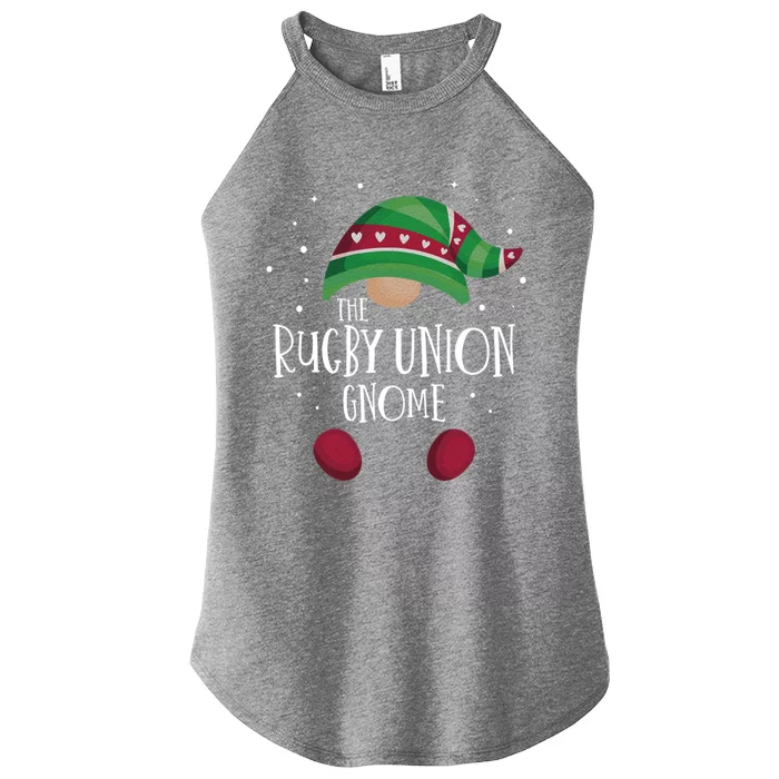 Rugby Union Gnome Family Matching Christmas Pajamas Gift Women’s Perfect Tri Rocker Tank