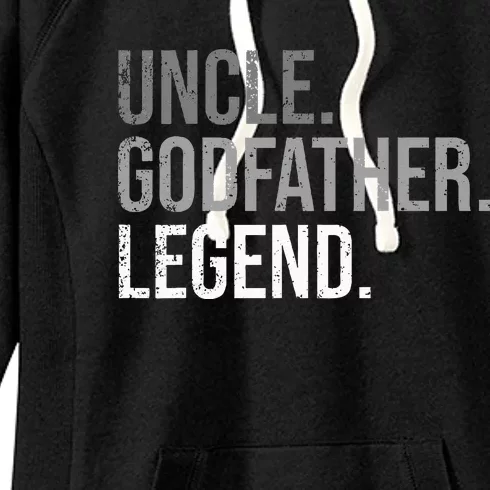 retro Uncle Godfather Legend Best Godfather Women's Fleece Hoodie