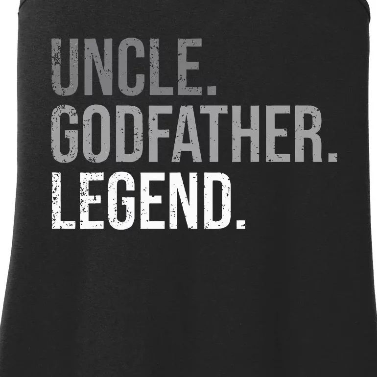 retro Uncle Godfather Legend Best Godfather Ladies Essential Tank