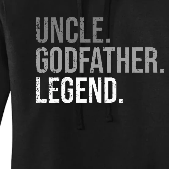 retro Uncle Godfather Legend Best Godfather Women's Pullover Hoodie