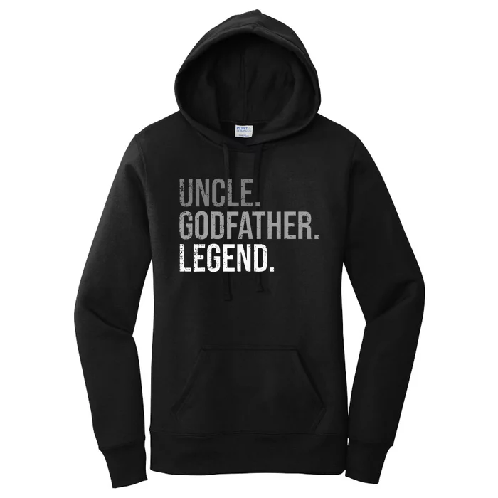 retro Uncle Godfather Legend Best Godfather Women's Pullover Hoodie