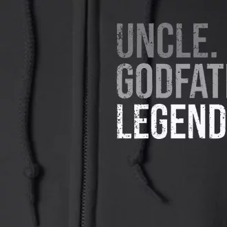 retro Uncle Godfather Legend Best Godfather Full Zip Hoodie