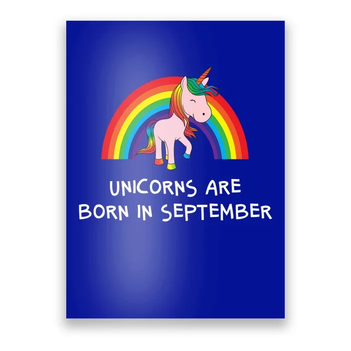 Rainbow Unicorn Great Gift For People Born In September Birthday Meaningful Gift Poster