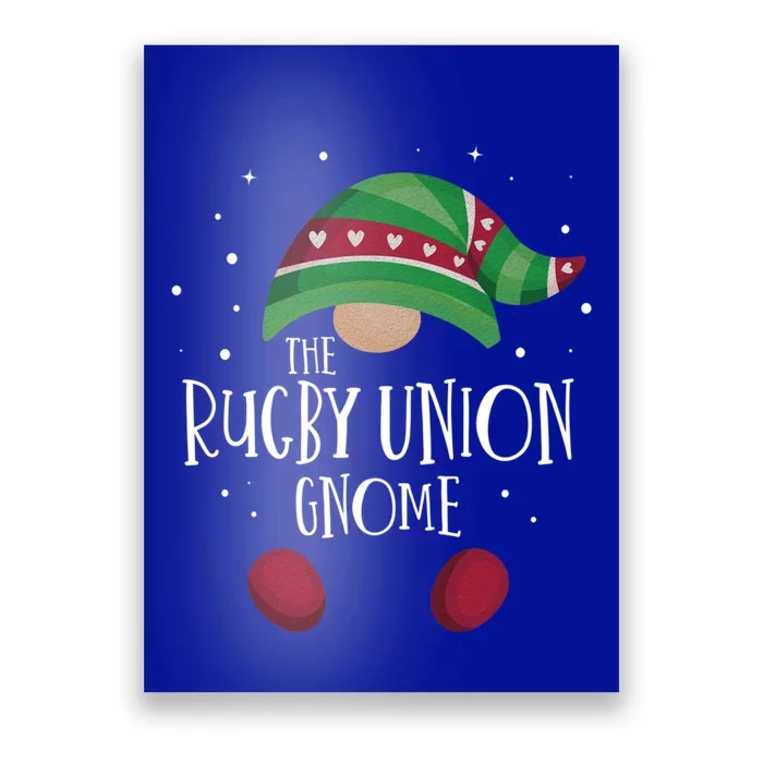 Rugby Union Gnome Family Matching Christmas Pajamas Meaningful Gift Poster