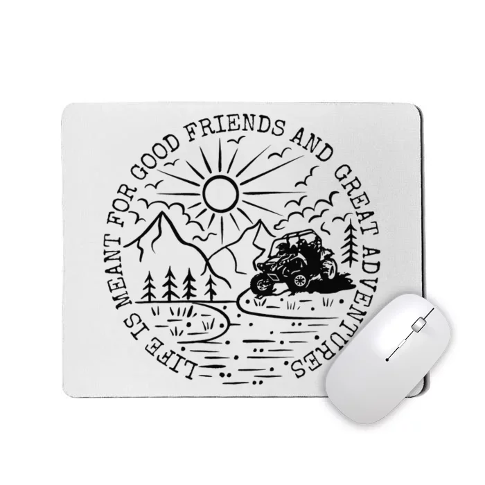 Retro UTV Life Great Adventure Side By Side Rider Mud Riding Mousepad