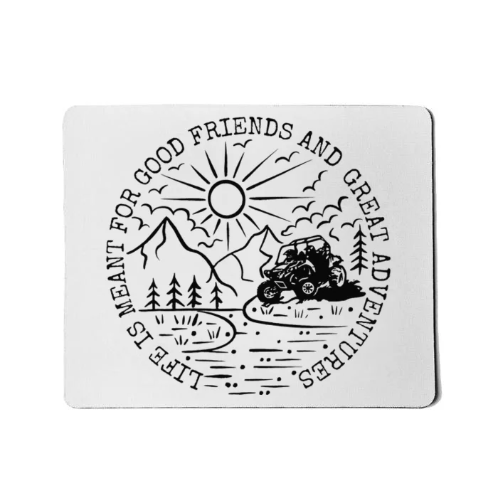 Retro UTV Life Great Adventure Side By Side Rider Mud Riding Mousepad