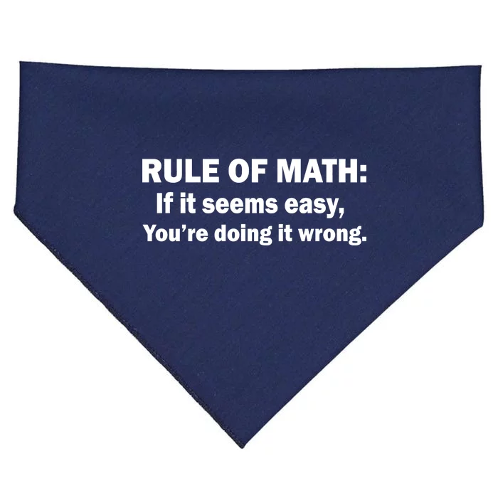 Rule Of Math Seems Easy You're Doing It Wrong USA-Made Doggie Bandana