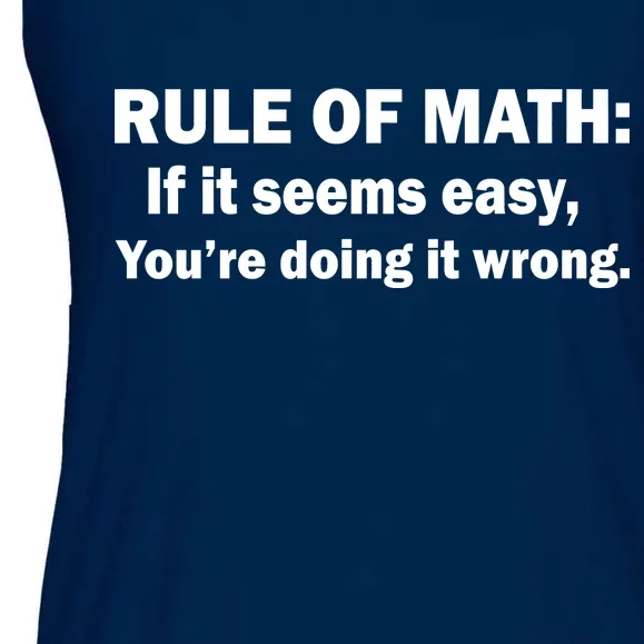 Rule Of Math Seems Easy You're Doing It Wrong Ladies Essential Flowy Tank