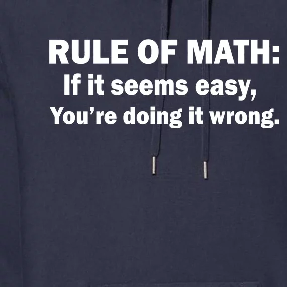 Rule Of Math Seems Easy You're Doing It Wrong Premium Hoodie