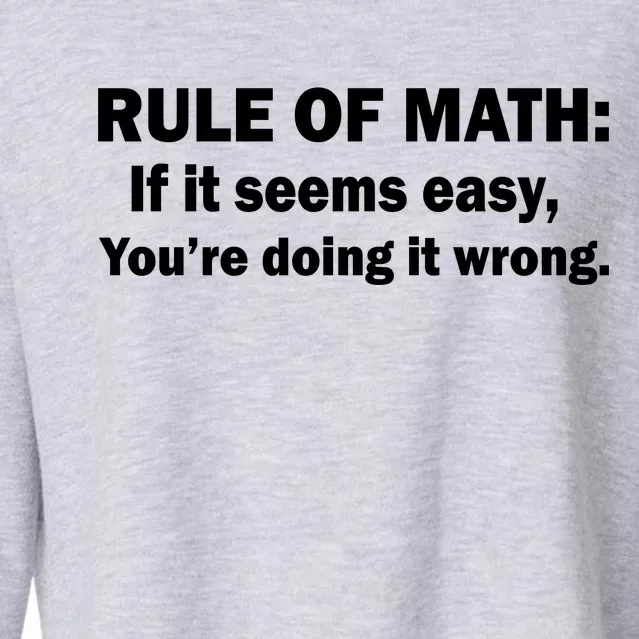 Rule Of Math Seems Easy You're Doing It Wrong Cropped Pullover Crew