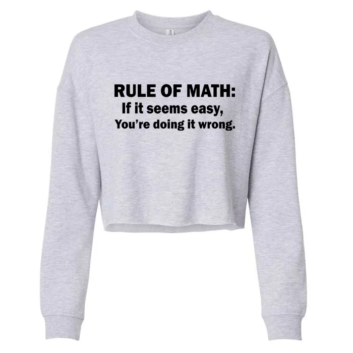 Rule Of Math Seems Easy You're Doing It Wrong Cropped Pullover Crew