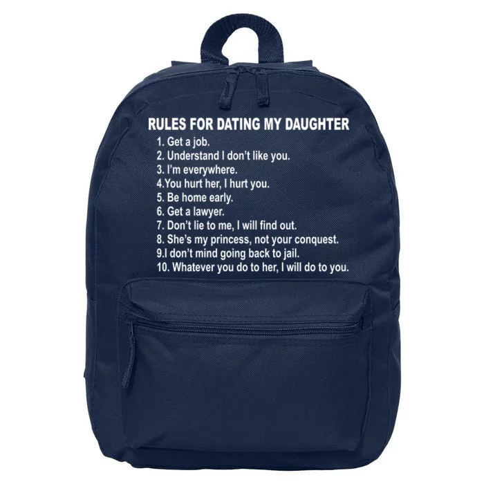 Rules For Dating My Daughter Father's Day 16 in Basic Backpack