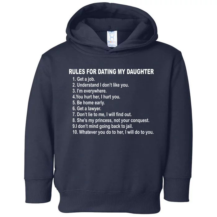 Rules For Dating My Daughter Father's Day Toddler Hoodie