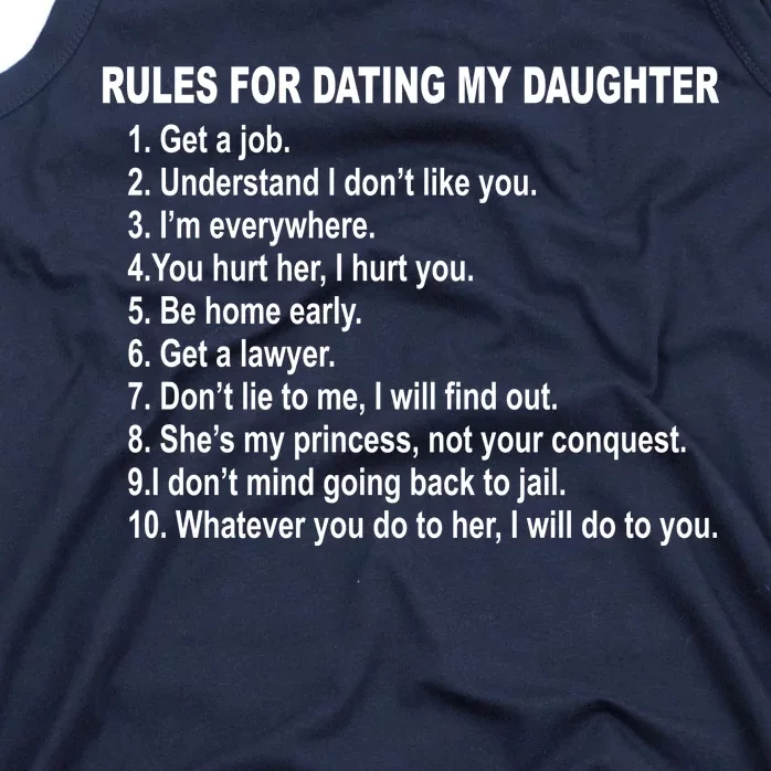 Rules For Dating My Daughter Father's Day Tank Top