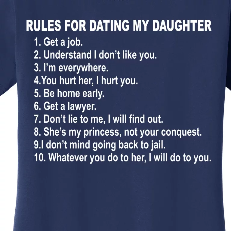 Rules For Dating My Daughter Father's Day Women's T-Shirt