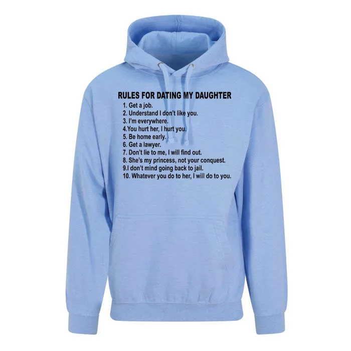 Rules For Dating My Daughter Father's Day Unisex Surf Hoodie