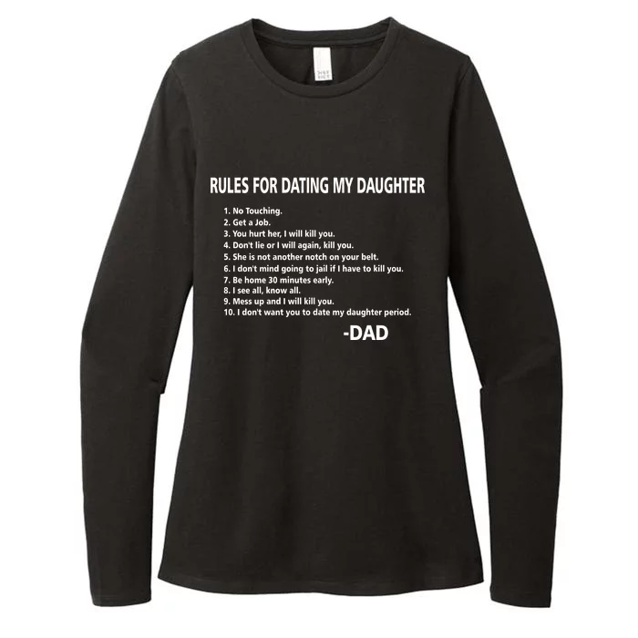 Rules For Dating MY Daughter Funny Womens CVC Long Sleeve Shirt