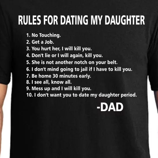 Rules For Dating MY Daughter Funny Pajama Set