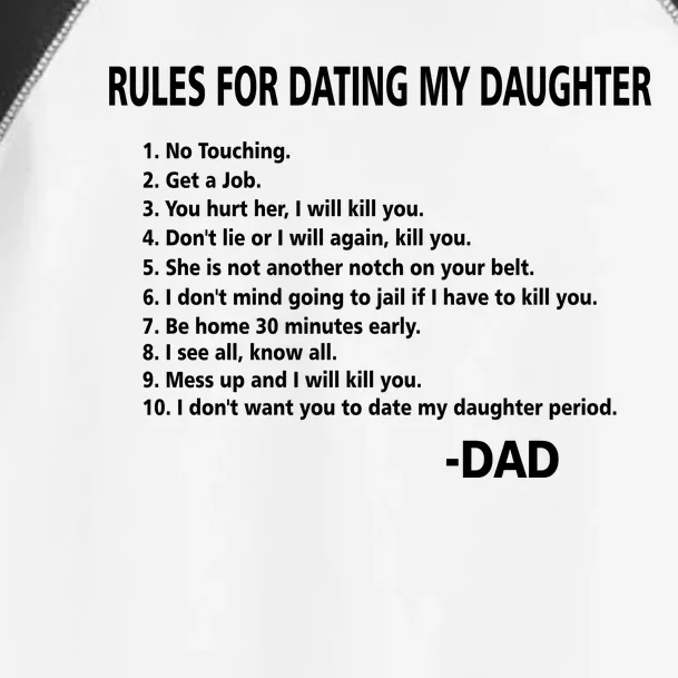 Rules For Dating MY Daughter Funny Toddler Fine Jersey T-Shirt