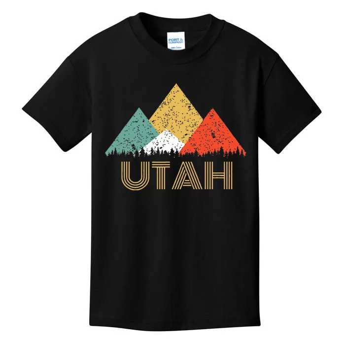 Retro Utah Mountain Kids T-Shirt