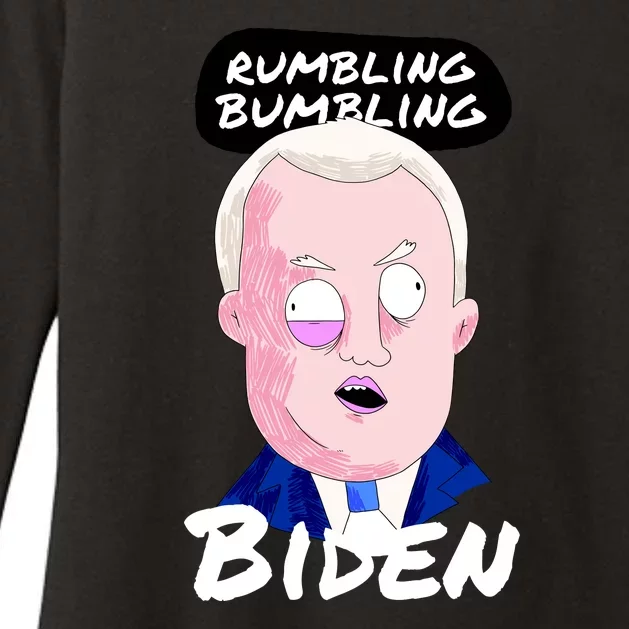 Rumbling Bumbling Joe Biden Cartoon Womens CVC Long Sleeve Shirt