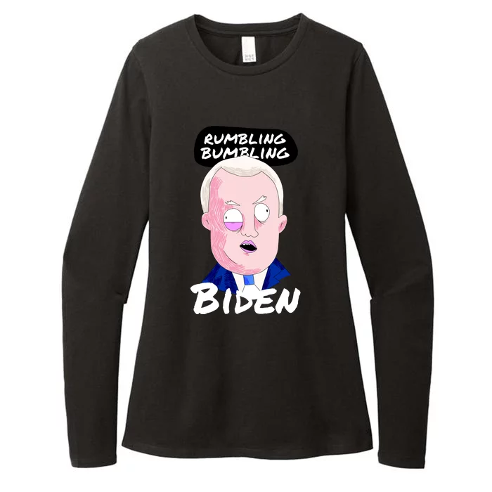 Rumbling Bumbling Joe Biden Cartoon Womens CVC Long Sleeve Shirt