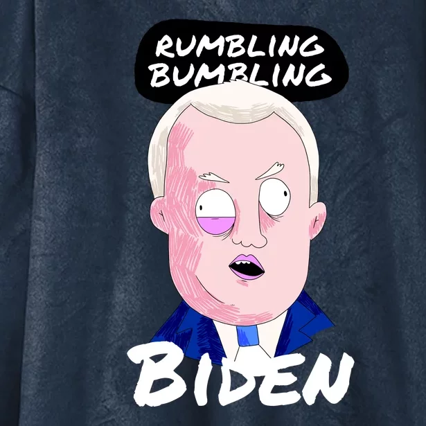 Rumbling Bumbling Joe Biden Cartoon Hooded Wearable Blanket