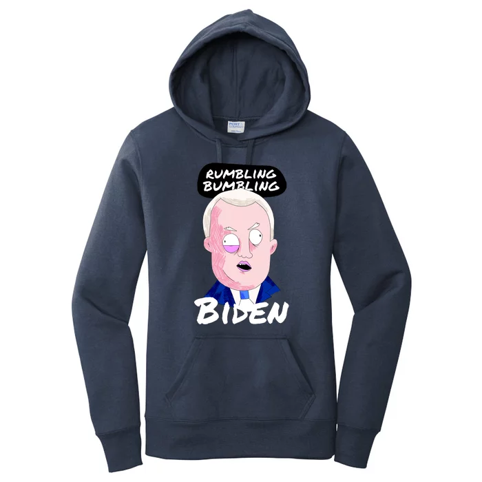 Rumbling Bumbling Joe Biden Cartoon Women's Pullover Hoodie