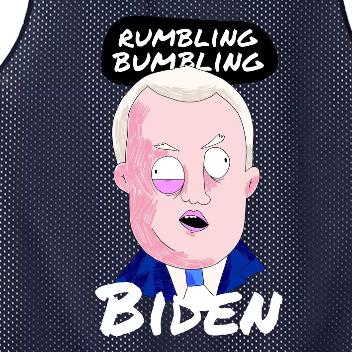 Rumbling Bumbling Joe Biden Cartoon Mesh Reversible Basketball Jersey Tank